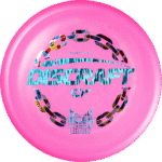 First Run Rose Swirl Discraft Sled disc golf putter in ESP Swirl premium plastic with factory stamp.